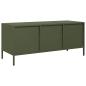 Preview: TV-Schrank Olivgrün 101,5x39x43,5 cm Kaltgewalzter Stahl