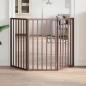 Preview: ARDEBO.de - 3-tlg. Hundetor Faltbar Braun 150 cm Pappelholz