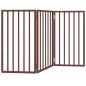 Preview: 3-tlg. Hundetor Faltbar Braun 150 cm Pappelholz