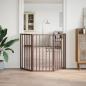 Preview: 3-tlg. Hundetor Faltbar Braun 150 cm Pappelholz