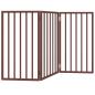 Preview: 3-tlg. Hundetor Faltbar Braun 150 cm Pappelholz