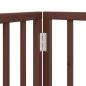 Preview: 3-tlg. Hundetor Faltbar Braun 150 cm Pappelholz