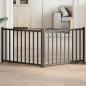 Preview: ARDEBO.de - 2-tlg. Hundetor Faltbar Schwarz 160 cm Massivholz Tanne