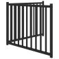 Preview: 2-tlg. Hundetor Faltbar Schwarz 160 cm Massivholz Tanne