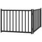 Preview: 2-tlg. Hundetor Faltbar Schwarz 160 cm Massivholz Tanne