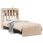 Preview: Bücherregalbett ohne Matratze 75x190 cm Massivholz Kiefer