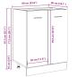Preview: Unterschrank Artisan-Eiche 60x46x81,5 cm Holzwerkstoff