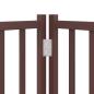 Preview: 8-tlg. Hundetor mit Tür Faltbar Braun 640 cm Pappelholz