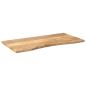 Preview: Schreibtischplatte mit Aussparung 120x50x2,5cm Massivholz Mango