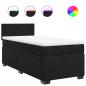 Preview: Boxspringbett mit Matratze Schwarz 90x200 cm Samt