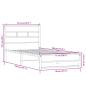 Preview: Metallbett ohne Matratze Sonoma-Eiche 75x190 cm