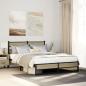 Preview: ARDEBO.de - Metallbett ohne Matratze Sonoma-Eiche 150x200 cm