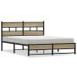 Preview: Metallbett ohne Matratze Sonoma-Eiche 150x200 cm