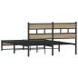 Preview: Metallbett ohne Matratze Sonoma-Eiche 150x200 cm