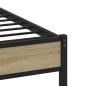 Preview: Metallbett ohne Matratze Sonoma-Eiche 150x200 cm