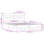 Preview: Metallbett ohne Matratze Sonoma-Eiche 150x200 cm