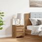 Preview: Nachttisch Artisan-Eiche 30x30x40 cm Holzwerkstoff