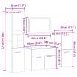 Preview: 4-tlg. Badmöbel-Set Sonoma-Eiche Holzwerkstoff