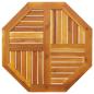 Preview: Tischplatte 70x70x2 cm Achteckig Massivholz Akazie