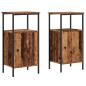 Preview: Nachttische 2 Stk. Altholz-Optik 41x31x80 cm Holzwerkstoff