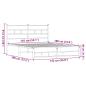 Preview: Metallbett ohne Matratze Eichen-Optik 135x190 cm