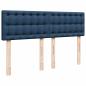 Preview: Boxspringbett mit Matratze Blau 140x200 cm Stoff