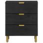 Preview: Nachttisch Schwarz 50x33x62 cm Holzwerkstoff
