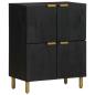Preview: ARDEBO.de - Sideboard Schwarz 60x33x75 cm Holzwerkstoff