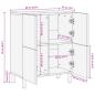 Preview: Sideboard Schwarz 60x33x75 cm Holzwerkstoff