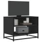 Preview: ARDEBO.de - TV-Schrank Schwarz 61x40x46 cm Holzwerkstoff und Metall