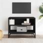 Preview: TV-Schrank Schwarz 61x40x46 cm Holzwerkstoff und Metall