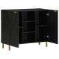 Preview: Sideboard Schwarz 90x35x75 cm Holzwerkstoff