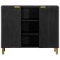 Preview: Sideboard Schwarz 90x35x75 cm Holzwerkstoff