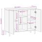 Preview: Sideboard Schwarz 90x35x75 cm Holzwerkstoff