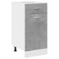 Preview: Schubunterschrank Betongrau 40x46x81,5 cm Holzwerkstoff