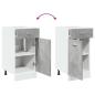Preview: Schubunterschrank Betongrau 40x46x81,5 cm Holzwerkstoff