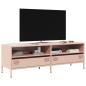Preview: ARDEBO.de - TV-Schrank Rosa 135x39x43,5 cm Kaltgewalzter Stahl