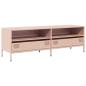 Preview: TV-Schrank Rosa 135x39x43,5 cm Kaltgewalzter Stahl