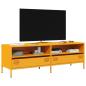 Preview: ARDEBO.de - TV-Schrank Senfgelb 135x39x43,5 cm Kaltgewalzter Stahl