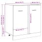 Preview: Spülenunterschrank Altholz-Optik 80x46x81,5 cm Holzwerkstoff