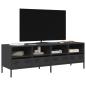 Preview: ARDEBO.de - TV-Schrank Schwarz 135x39x43,5 cm Kaltgewalzter Stahl