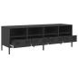 Preview: TV-Schrank Schwarz 135x39x43,5 cm Kaltgewalzter Stahl