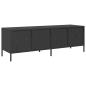 Preview: TV-Schrank Schwarz 135x39x43,5 cm Kaltgewalzter Stahl