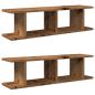 Preview: Wandregale 2 Stk. Altholz-Optik 75x18x20 cm Holzwerkstoff