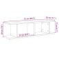 Preview: Wandregale 2 Stk. Altholz-Optik 75x18x20 cm Holzwerkstoff