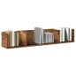Preview: ARDEBO.de - CD-Wandregal Altholz-Optik 100x18x18 cm Holzwerkstoff