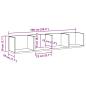 Preview: CD-Wandregal Altholz-Optik 100x18x18 cm Holzwerkstoff