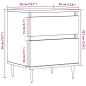 Preview: Nachttisch Altholz-Optik 40x35x50 cm Holzwerkstoff