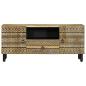 Preview: TV-Schrank Schwarz 105x33,5x46 cm Raues Mangoholz