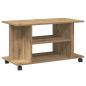 Preview: TV-Regal mit Rollen Artisan-Eiche 80x40x45 cm Holzwerkstoff